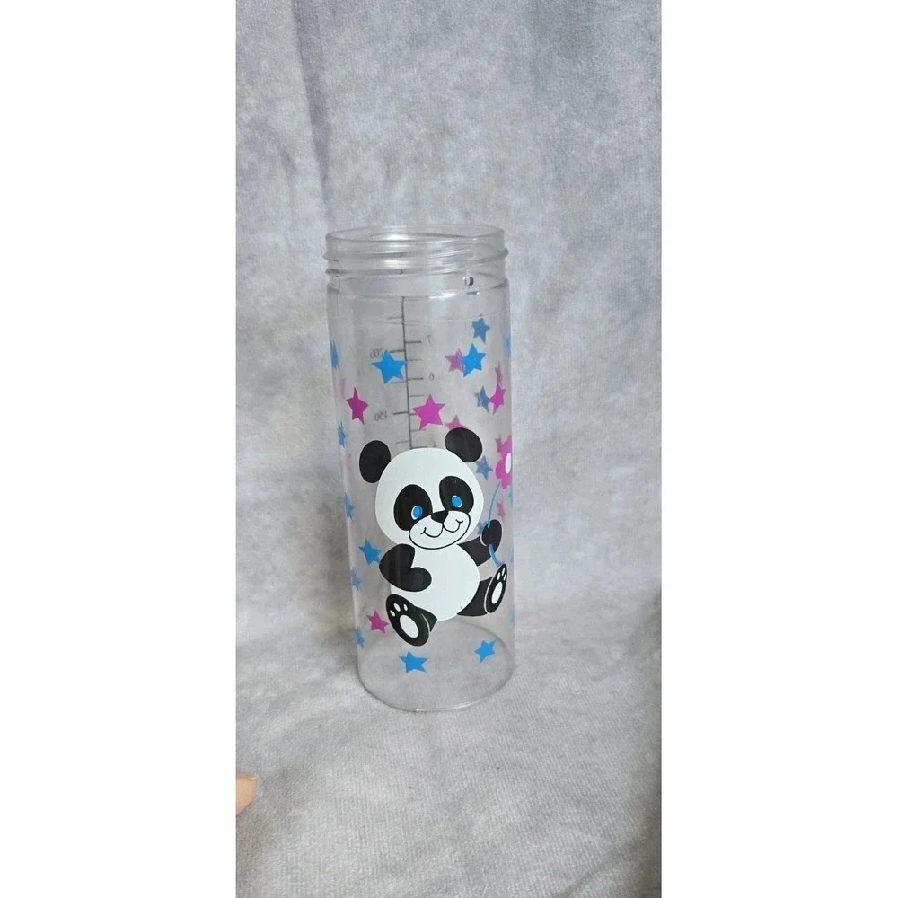 VTG 1989 Gerber Decorator Nurser Plastic Baby Bottle 8oz Panda Stars Shell Only